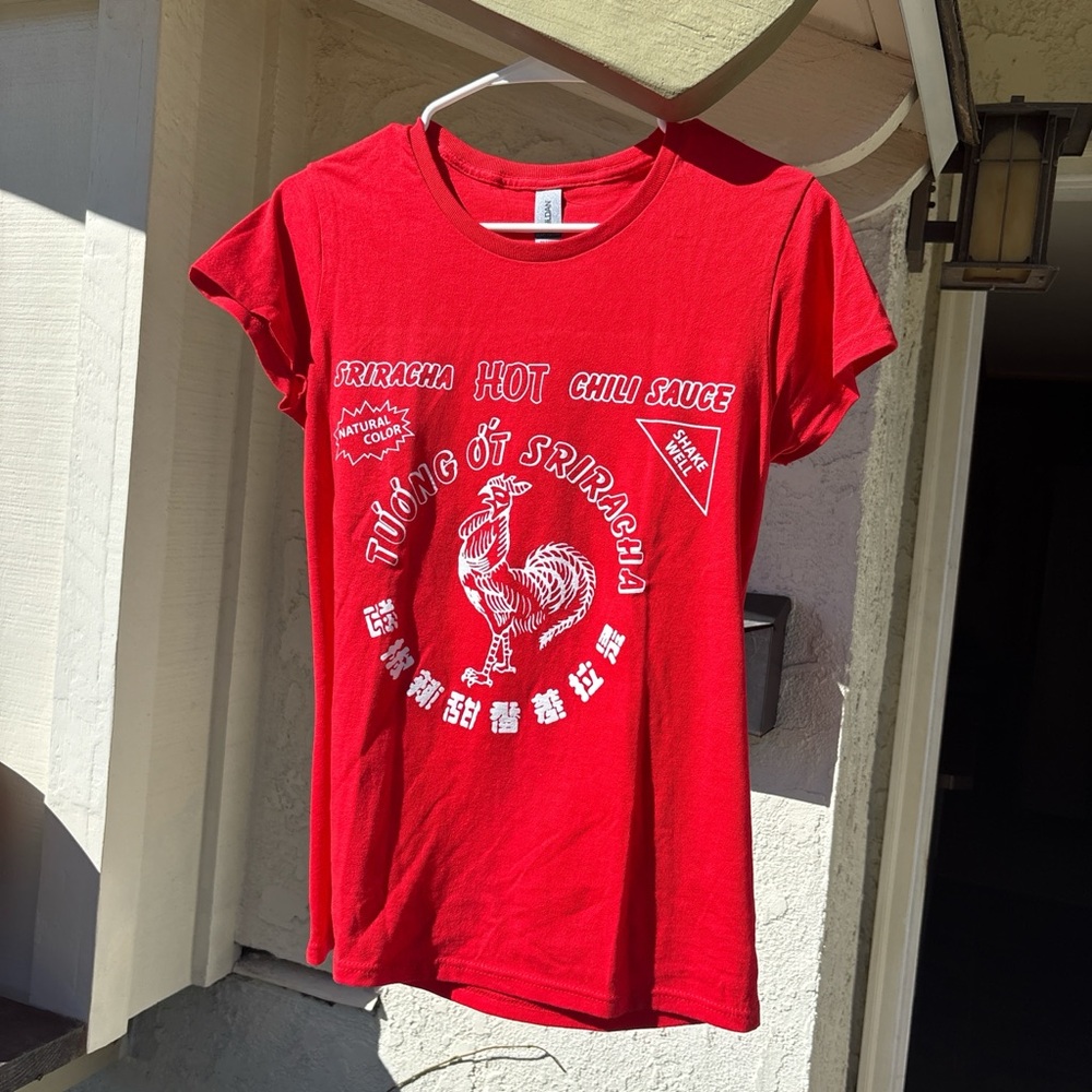 Gildan Red Sriracha Graphic Tee